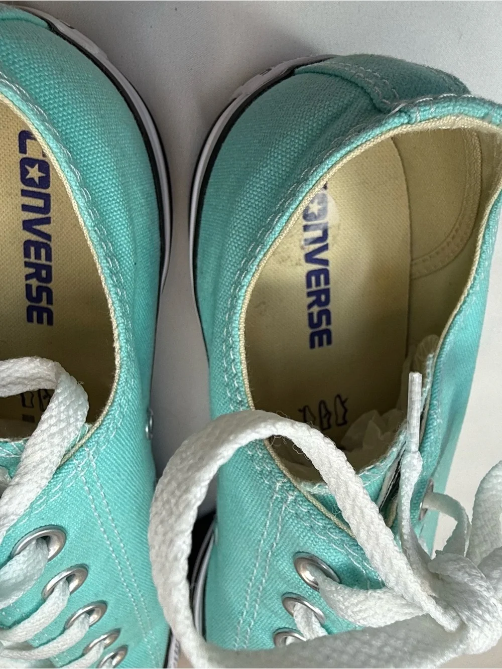 Converse CT All Star Low Top Aruba Blue Mens 8/Womens 10 Sneakers EUC/NWOT - Picture 9 of 13